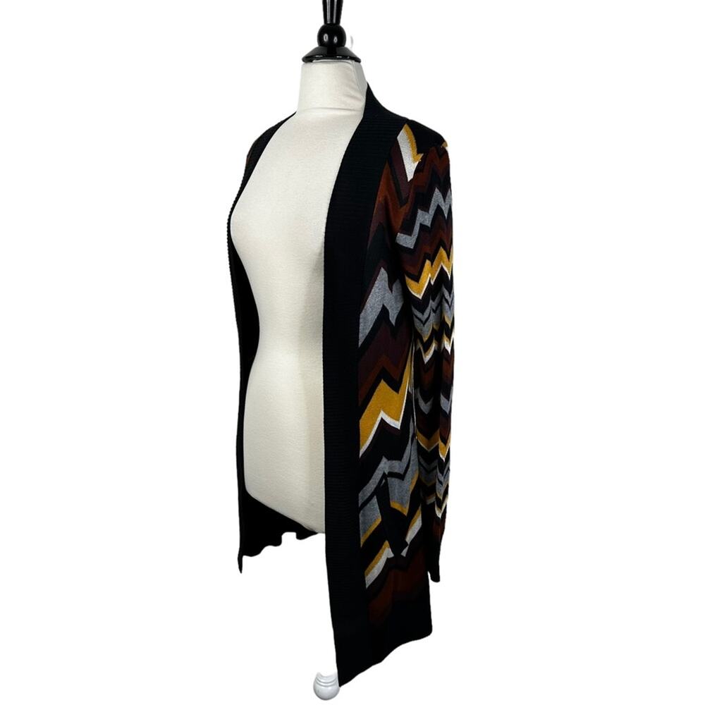 Missoni For Target Classic Chevron Striped Open Front Long Line Cardigan Sz XS